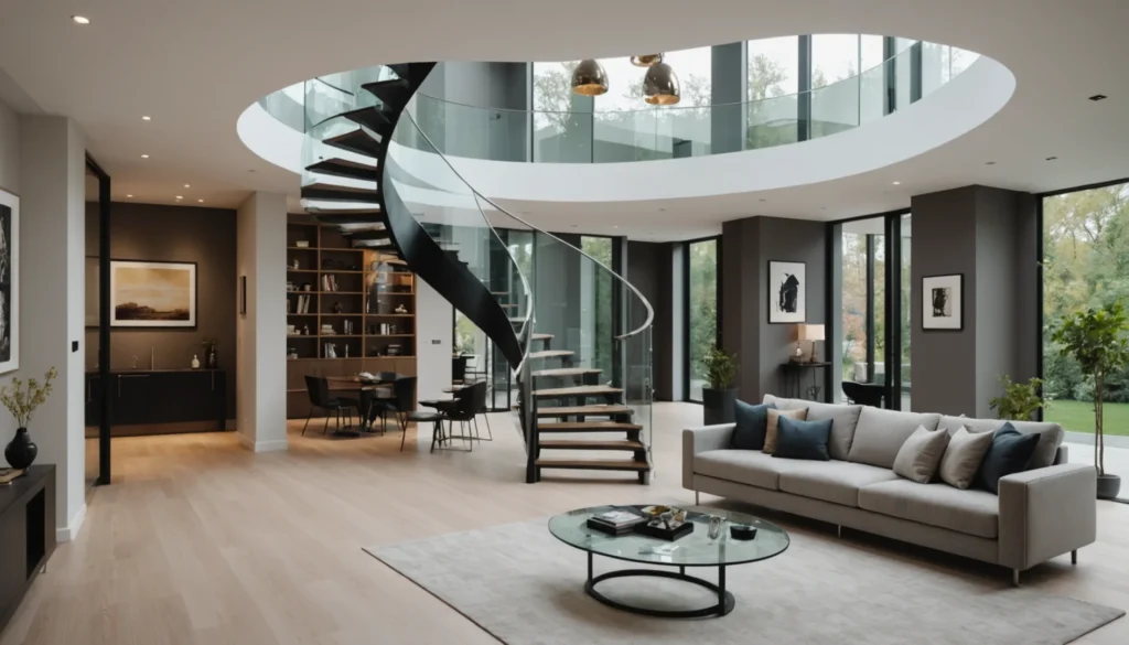 garde-corps escalier intérieur moderne