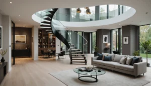 garde-corps escalier intérieur moderne
