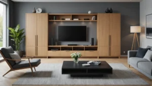 télé encastrée dans une armoire